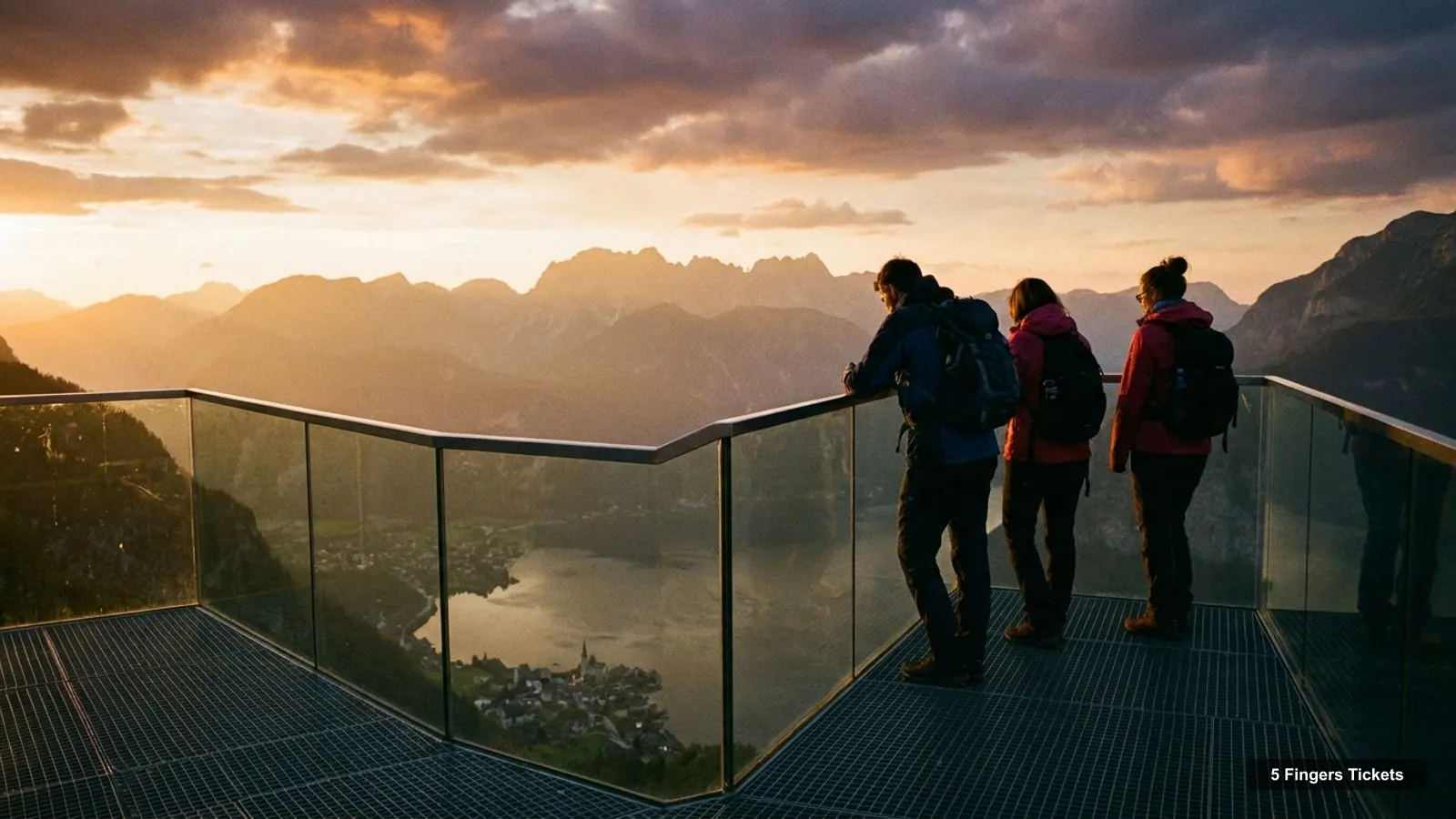 5 Fingers Tickets – view from the observation deck over Panoramic Viewpoint - Hallstatt