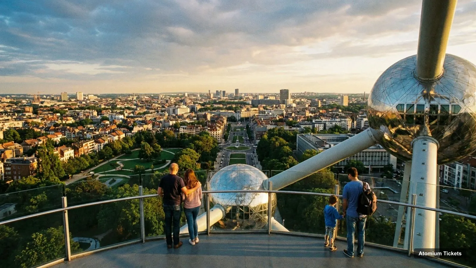 Atomium Tickets – view from the observation deck over the Brussels skyline