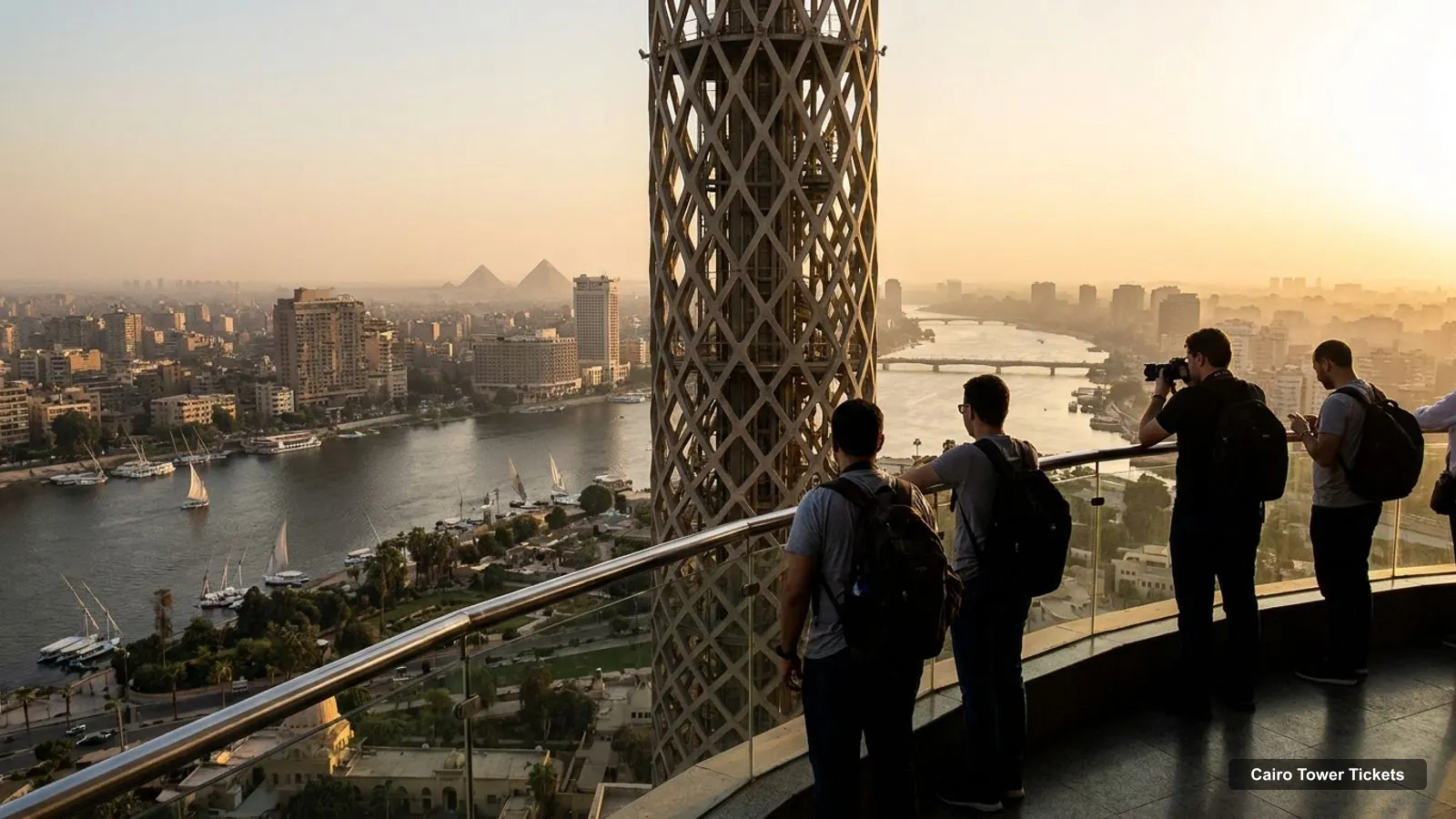 Cairo Tower Tickets – view from the observation deck over the Nile and the Cairo cityscape