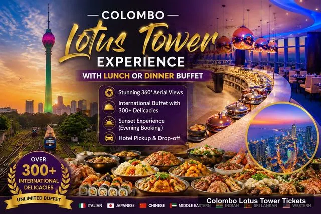 Colombo Lotus Tower Tickets – Lotus Tower Entry with Buffet and Hotel Transfer