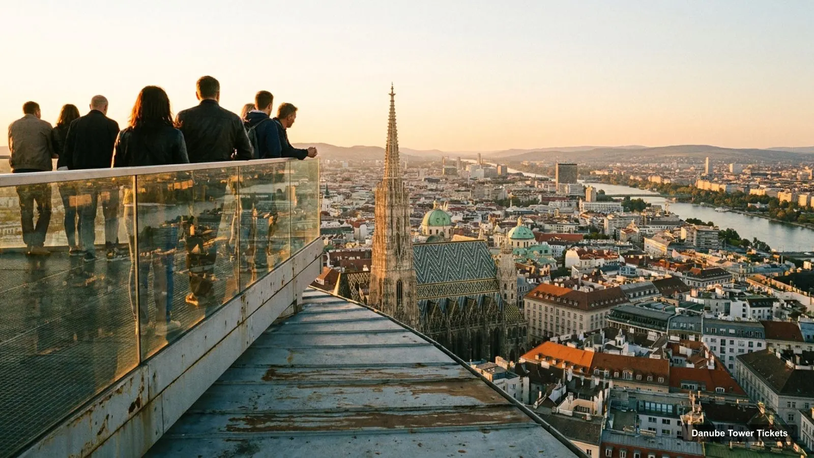 Danube Tower Tickets – view from the observation deck over St. Stephen's Cathedral