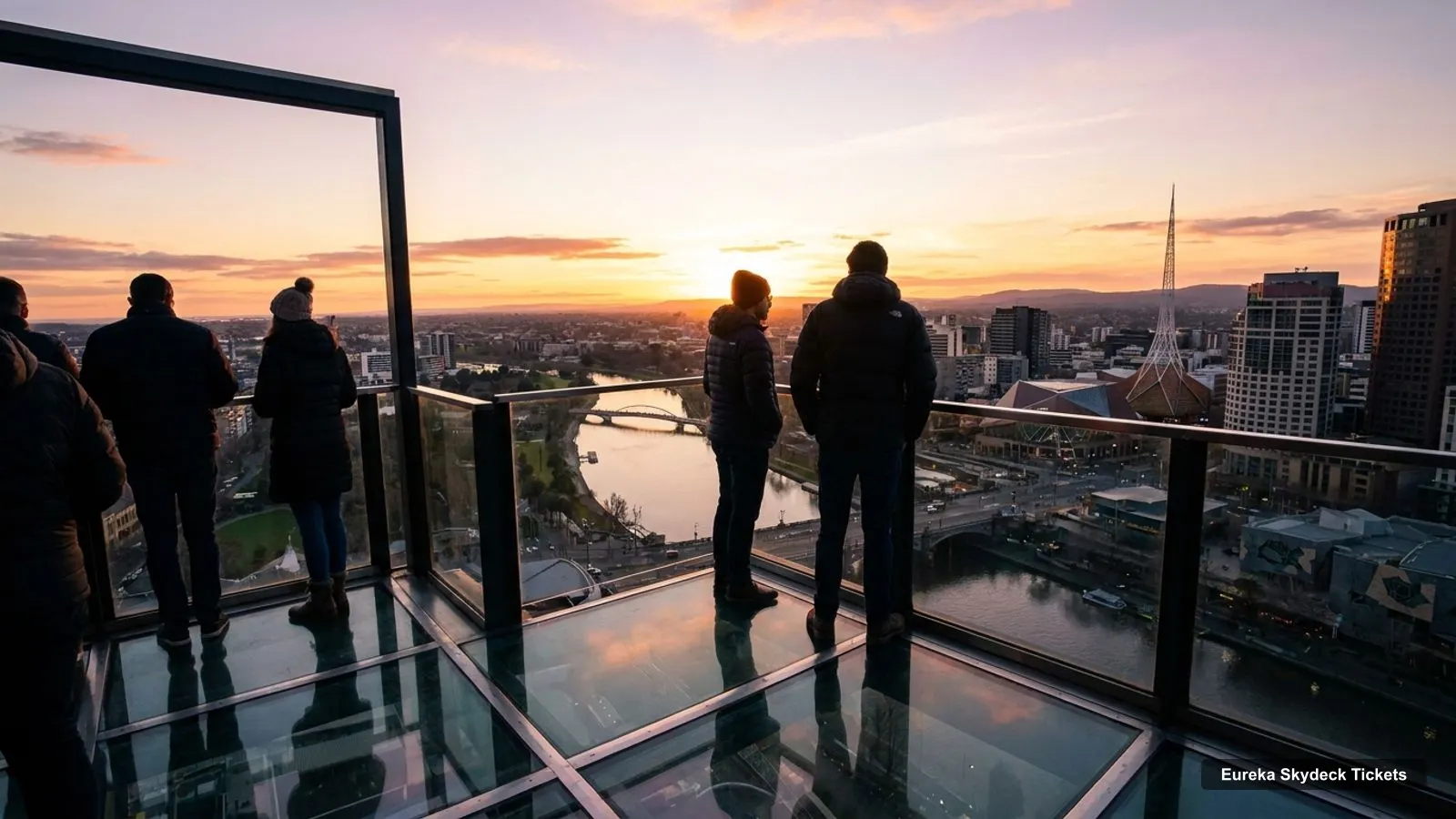 Eureka Skydeck Tickets – view from the observation deck over the Yarra River and the Melbourne skyline