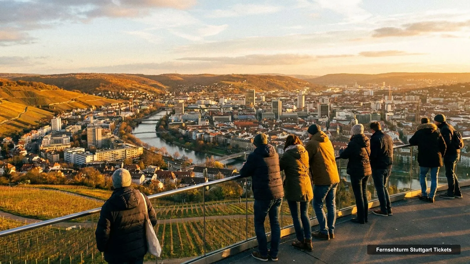 Fernsehturm Stuttgart Tickets – view from the observation deck over the Stuttgart valley and its vineyards