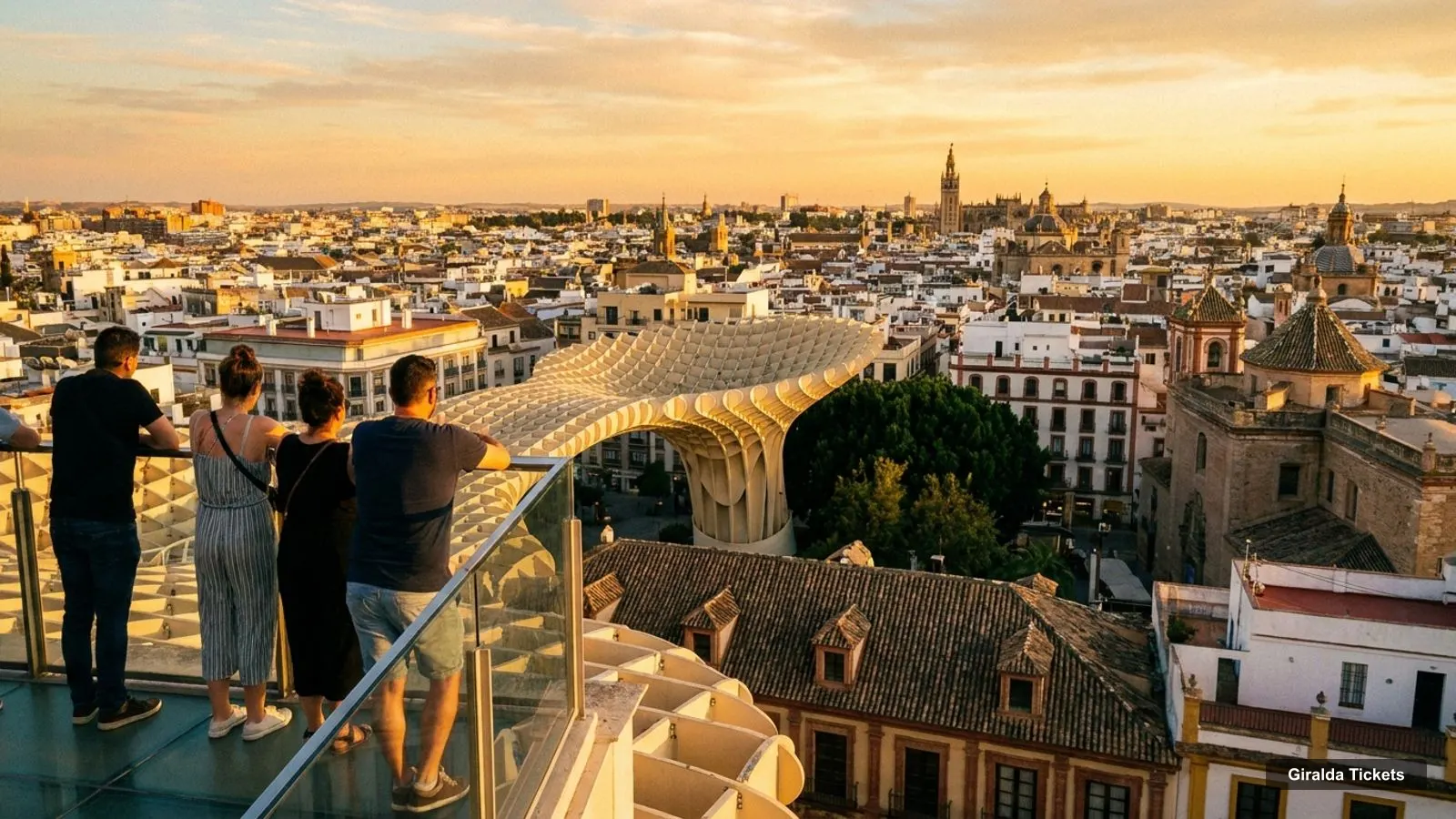 Giralda Tickets – view from the observation deck over Setas de Sevilla