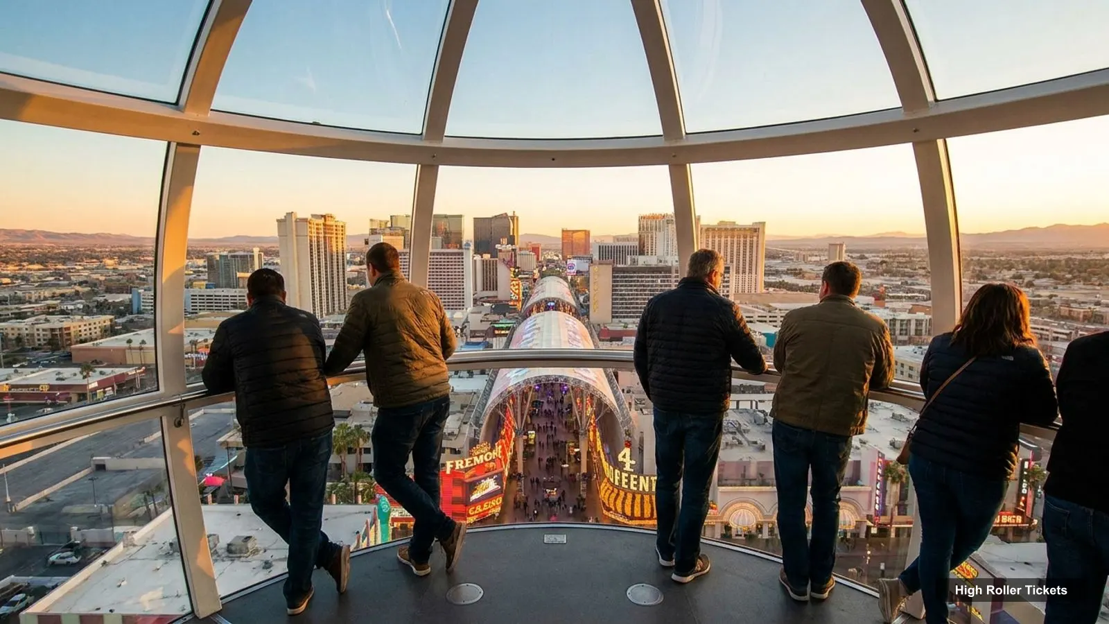 High Roller Tickets – view from the observation deck over Fremont Street Experience