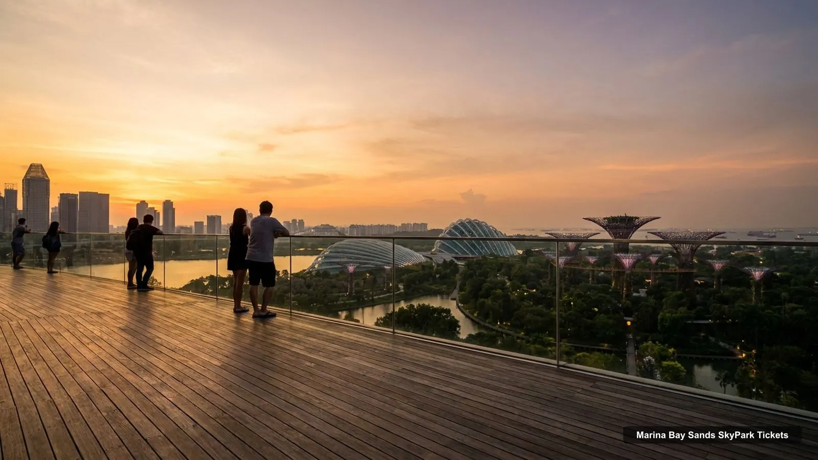 Marina Bay Sands SkyPark Tickets – view from the observation deck over Gardens by the Bay
