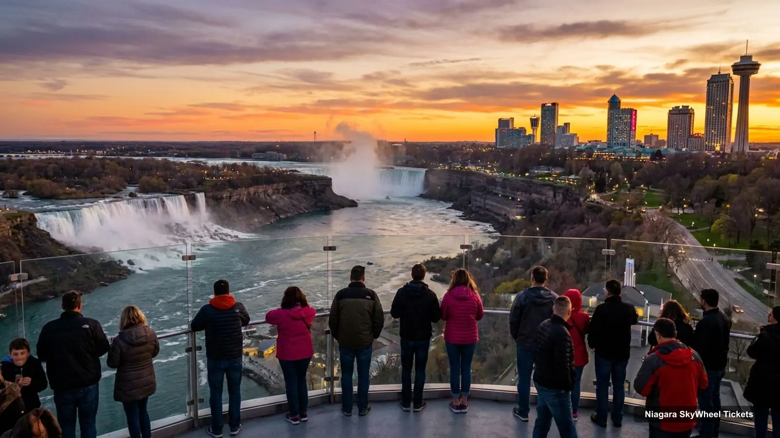 Niagara SkyWheel Tickets – view from the observation deck over Horseshoe Falls and the Niagara River