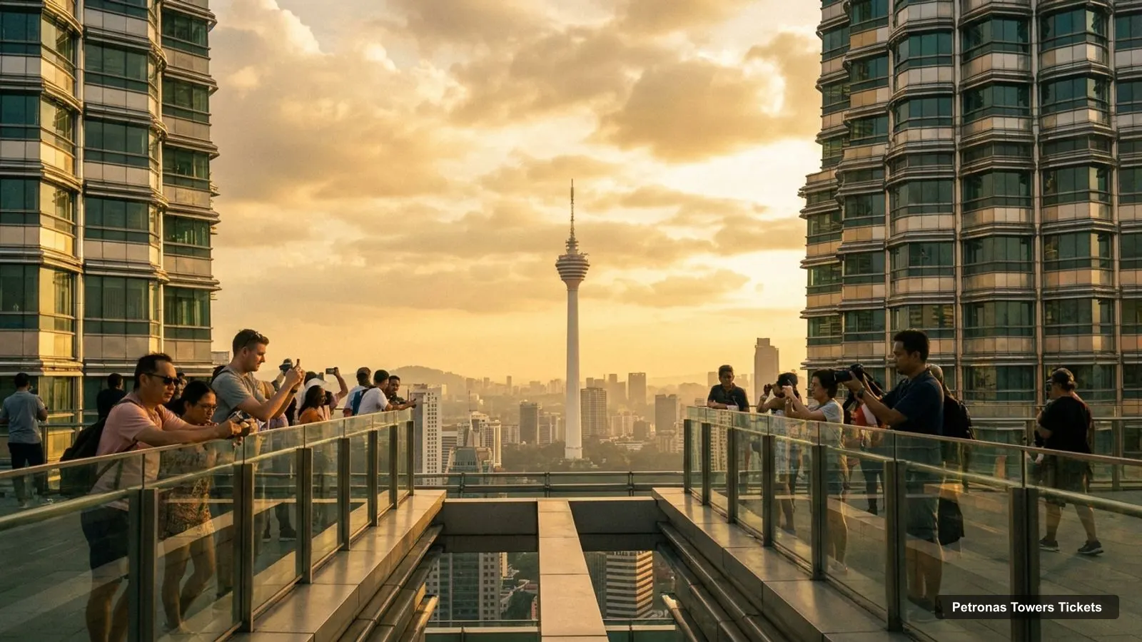 Petronas Towers Tickets – view from the observation deck over the Kuala Lumpur skyline and the KL Tower