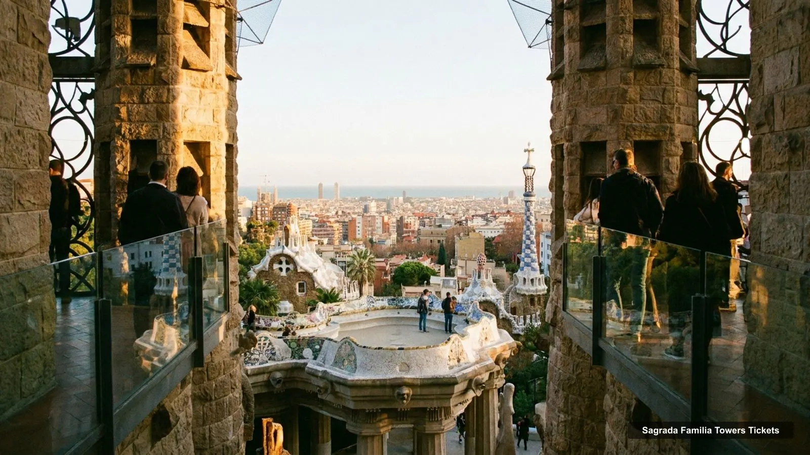 Sagrada Familia Towers Tickets – view from the observation deck over Park Güell
