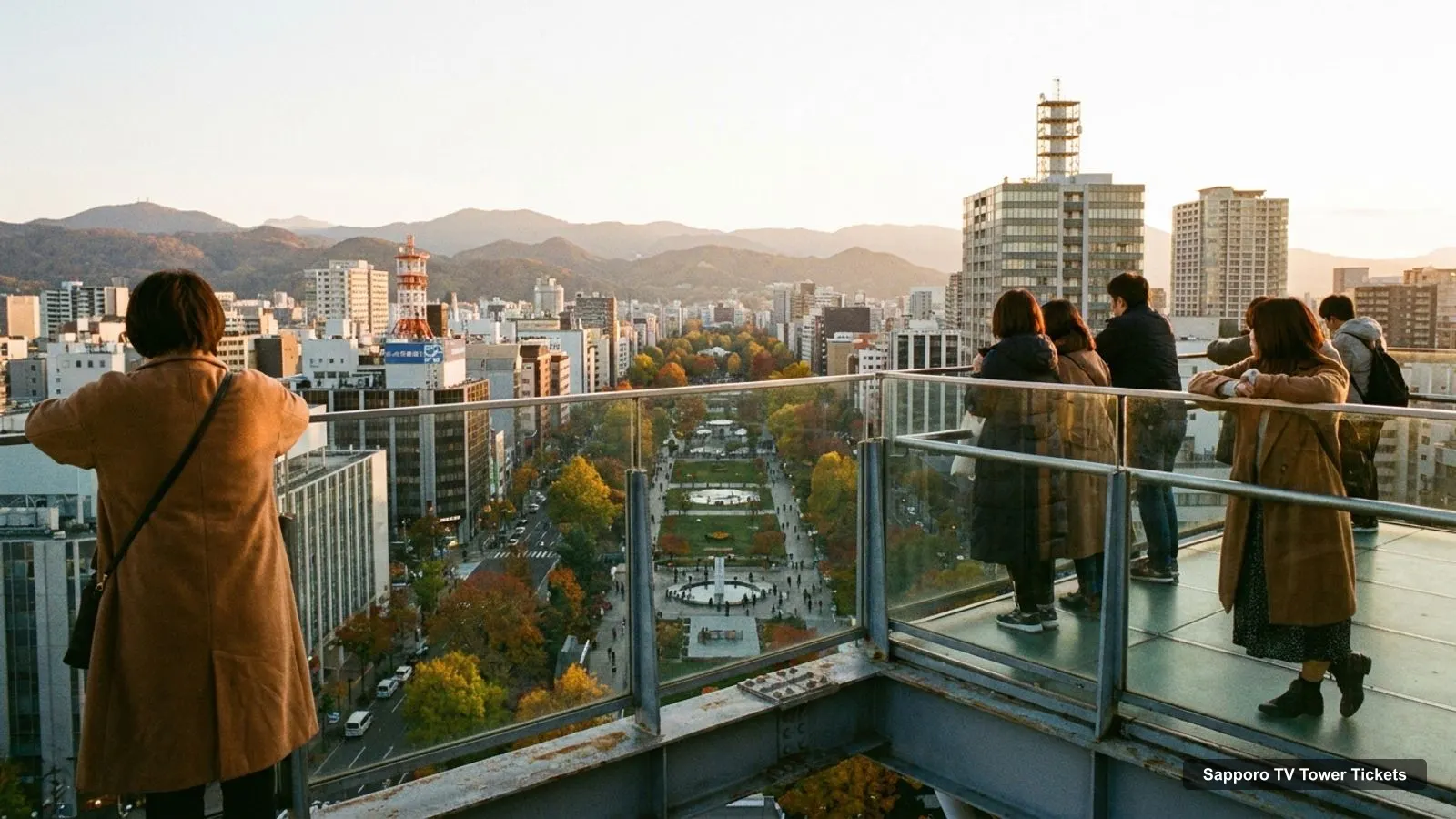 Sapporo TV Tower Tickets – view from the observation deck over Odori Park and the Sapporo cityscape