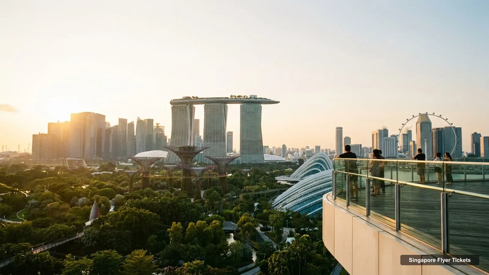 Singapore Flyer Tickets – view from the observation deck over Gardens by the Bay