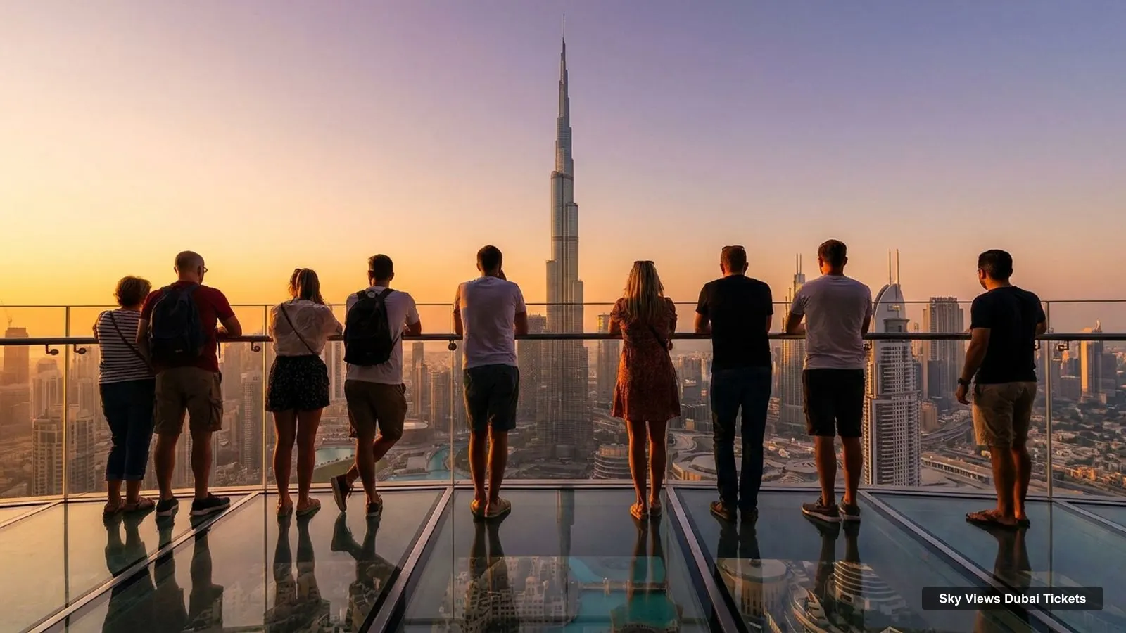 Sky Views Dubai Tickets – view from the observation deck over Burj Khalifa