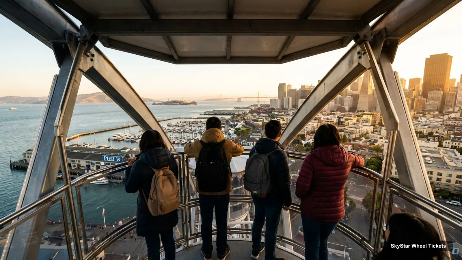 SkyStar Wheel Tickets – view from the observation deck over PIER 39
