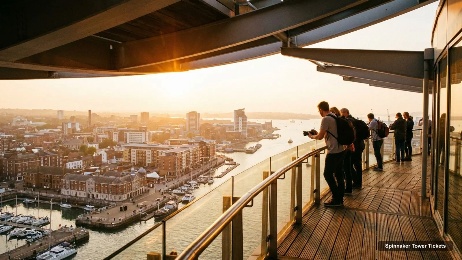 Spinnaker Tower Tickets – view from the observation deck over Gunwharf Quays
