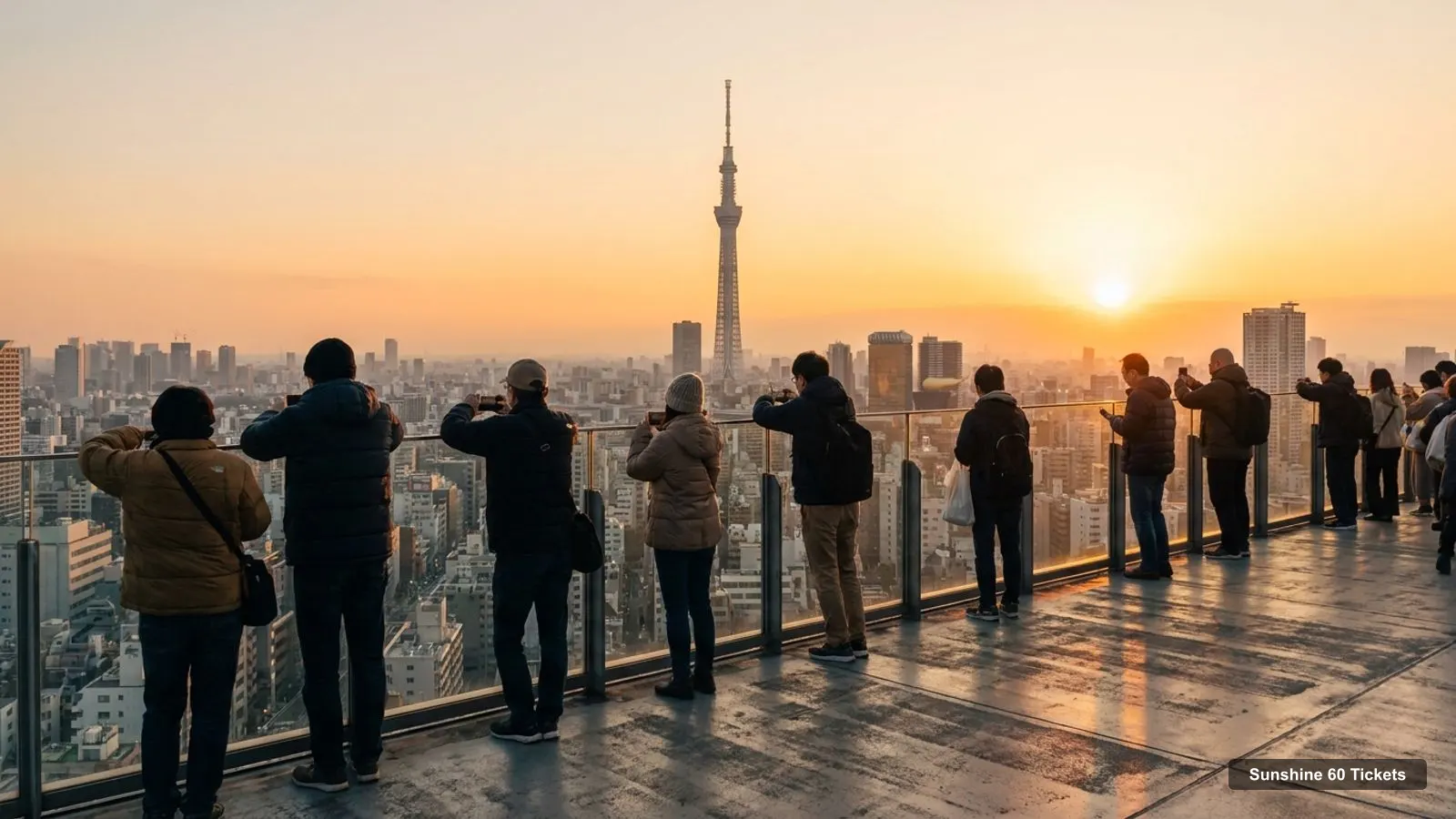 Sunshine 60 Tickets – view from the observation deck over Tokyo Skytree