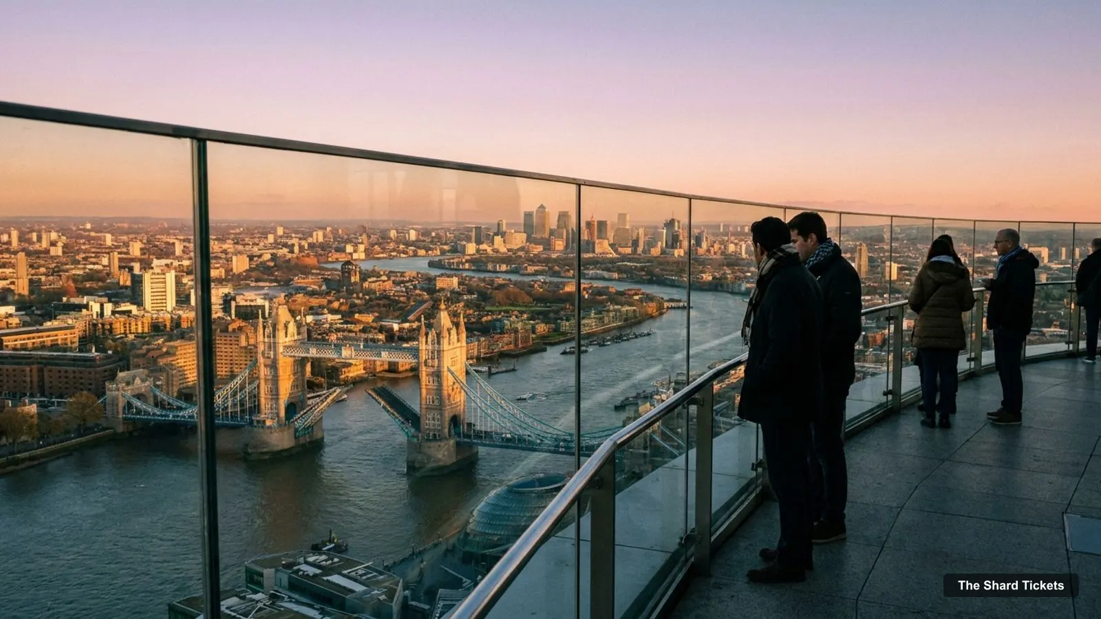 The Shard Tickets – view from the observation deck over Tower Bridge and the River Thames