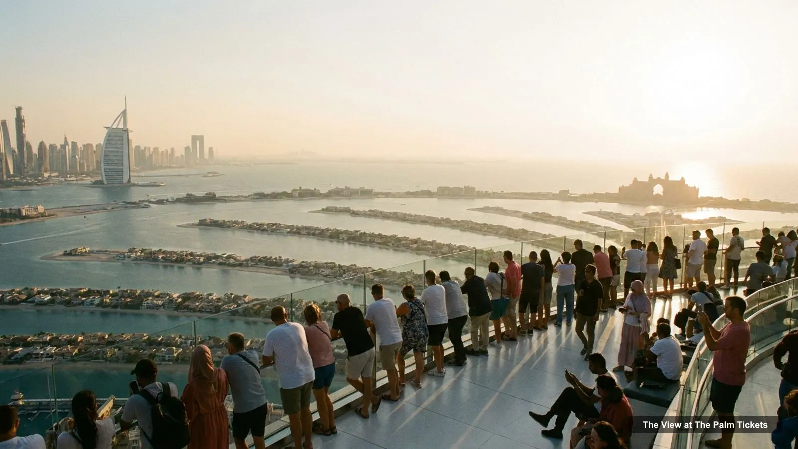 The View at The Palm Tickets – view from the observation deck over the Palm Jumeirah fronds and the Arabian Gulf