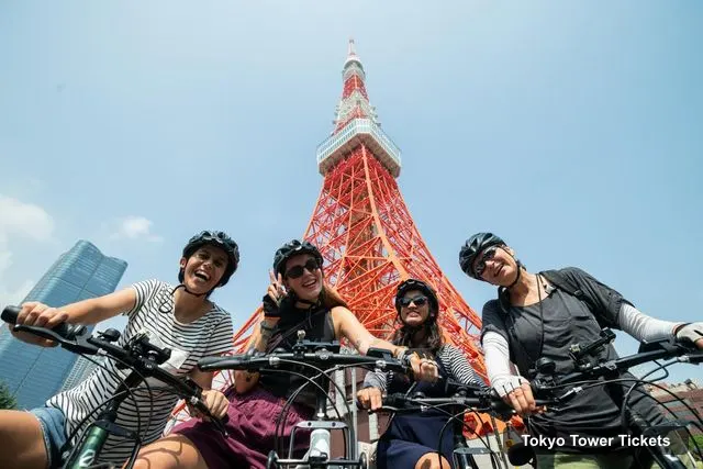 Tokyo Tower Tickets – Tokyo Tower Area 3h Guided E-bike Tour (Daytime/Sunset)