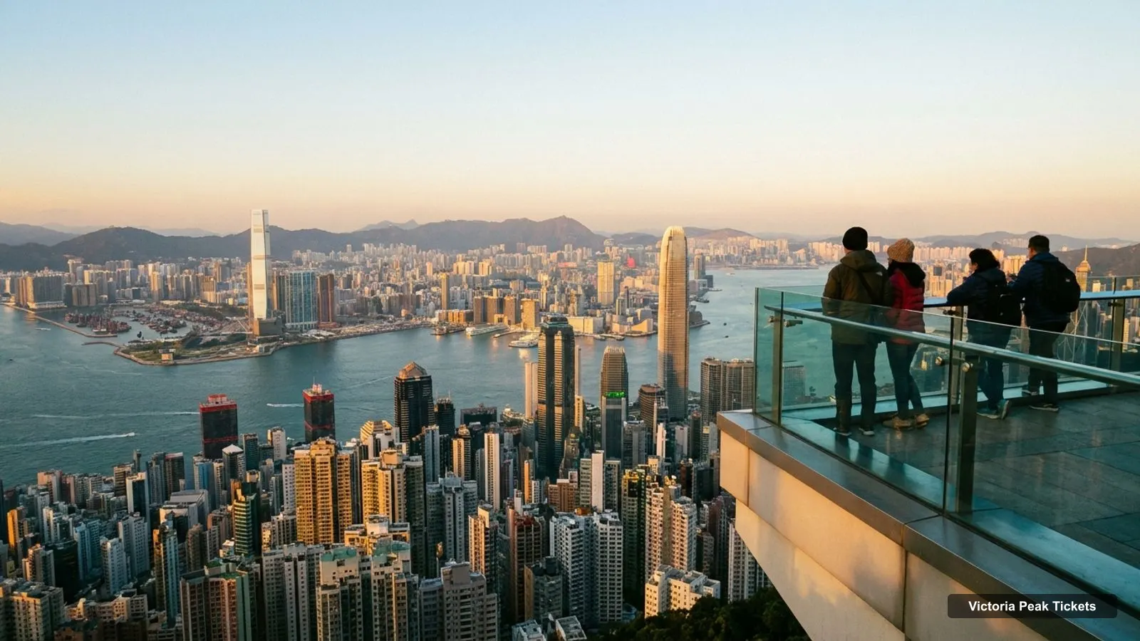 Victoria Peak Tickets – view from the observation deck over Victoria Harbour and the Hong Kong skyline
